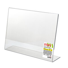 Подставка настольная для рекламных материалов ГОРИЗОНТАЛЬНАЯ (297&times;210 мм), А4, односторонняя, STAFF, 291396