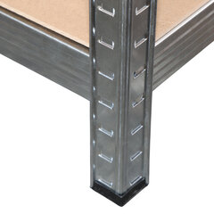 Стеллаж металлический BOOMHOUSE (БУМХАУС) безболтовой, 1800&times;900&times;400 мм, 5 полок МДФ, серебристый, 291412