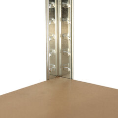 Стеллаж металлический BOOMHOUSE (БУМХАУС) безболтовой, 1800&times;900&times;400 мм, 5 полок МДФ, серебристый, 291412