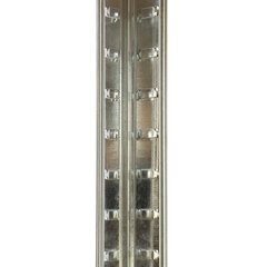 Стеллаж металлический BOOMHOUSE (БУМХАУС) безболтовой, 2000&times;1000&times;400 мм, 5 полок МДФ, серебристый, 291414