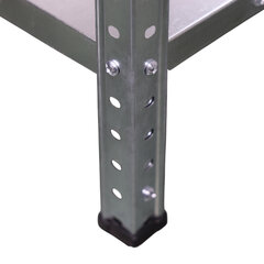 Стеллаж металл BOOMHOUSE (БУМХАУС) 1200&times;600&times;300 мм, 4 полки, нагрузка на стеллаж до 120 кг, серебристый, 291417