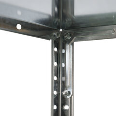 Стеллаж металл BOOMHOUSE (БУМХАУС) 1500&times;750&times;300 мм, 4 полки, нагрузка на стеллаж до 120 кг, серебристый, 291418