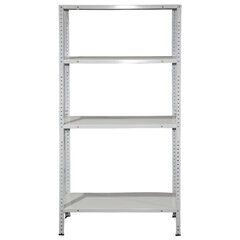 Стеллаж металл BOOMHOUSE (БУМХАУС) 1500&times;750&times;300 мм, 4 полки, нагрузка на стеллаж до 120 кг, белый, 291419