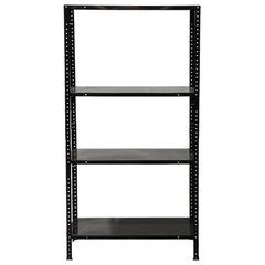 Стеллаж металл BOOMHOUSE (БУМХАУС) в1500*ш750*г300мм, 4 полки, нагрузка на стеллаж до 120 кг, черный, 291420
