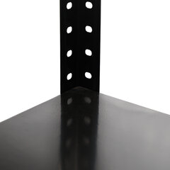 Стеллаж металл BOOMHOUSE (БУМХАУС) в1500*ш750*г300мм, 4 полки, нагрузка на стеллаж до 120 кг, черный, 291420