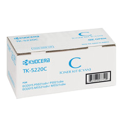 Тонер-картридж KYOCERA (TK-5220C) ECOSYS P5021cdn/<wbr/>cdw/<wbr/>M5521cdn/<wbr/>cdw, голубой, ресурс 1200 стр., оригинальный