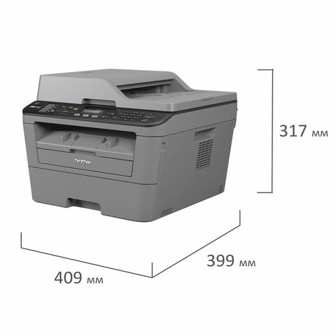 МФУ лазерное BROTHER MFCL2700DWR "4 в 1", А4, 26 стр./мин., 20000 стр./мес., ДУПЛЕКС, АПД, Wi-Fi, с/к, MFCL2700DWR1