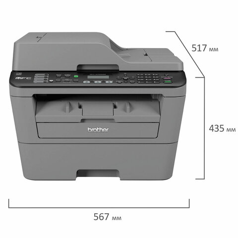 МФУ лазерное BROTHER MFC-L2700DNR "4 в 1", A4, 24 стр./мин, 10000 стр./мес., ДУПЛЕКС, АПД, сетевая карта, MFCL2700DNR1