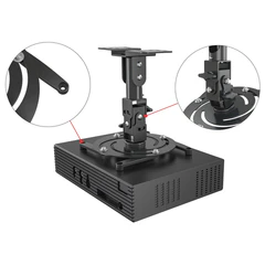 Кронштейн для проекторов настенно-потолочный CACTUS CS-VM-PR04-BK, высота 20,7 см, 21 кг