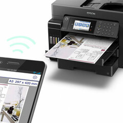 МФУ струйное EPSON L15160 &laquo;4 в 1&raquo; А3+, 25 стр./<wbr/>мин, 4800&times;2400, ДУПЛЕКС, АПД, сетевая карта, Wi-Fi, СНПЧ