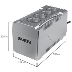 Стабилизатор SVEN VR-F1000, 320 Вт, 184-285 В, 4 евророзетки, SV-018818