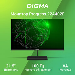 Монитор DIGMA Progress 22A402F 21.8" (55.4 см)/<wbr/>1920&times;1080/<wbr/>16:9/<wbr/>VA/<wbr/>5ms/<wbr/>250cd/<wbr/>HDMI/<wbr/>DP/<wbr/>черный