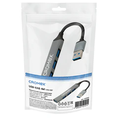 Хаб-разветвитель CRX-087, USB-A 2.0, 4 в 1, 4 x USB-A 2.0, 60 мм, серый, CROMEX (КРОМЕКС), 355064