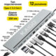 Док-станция хаб-разветвитель KG-051 Type-C 3.2, 12в1:USB2.0/3.2+PD100W+Type-C+2хHDMI+RJ45+VGA+AUX+SD/TF,KAIGO, 355071