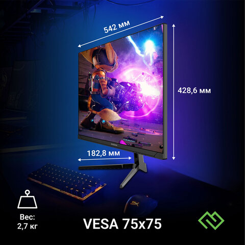 Монитор DIGMA Overdrive 24P410F 23.8" (60 см), 1920x1080 / 16:9 / IPS / 1 ms / 300 cd / HDMI / черный, DM24SG03 - фото 7