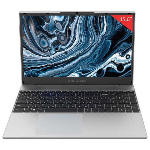 Ноутбук DIGMA Pro Breve 15.6", Ryzen 7 5700U, 16 Гб, SSD 512 Гб, Windows 11 Pro, серебристый, DN15R7-ADXW01