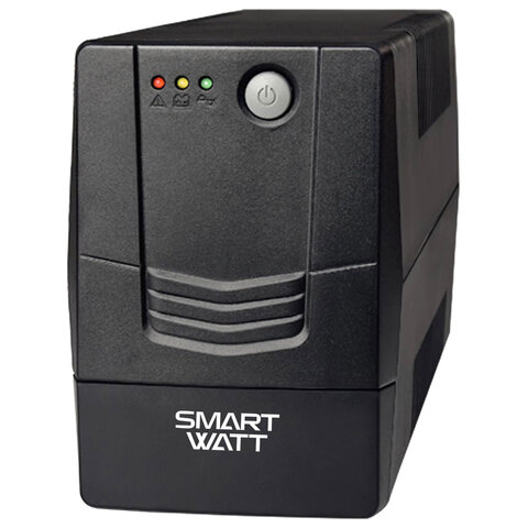 Источник бесперебойного питания SMARTWATT UPS UNI 650E, 650 ВА (390 Вт), 2 розетки, 3703020390007