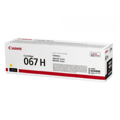 Картридж лазерный CANON (067HY) i-SENSYS LBP631Cw/<wbr/>MF655Cdw и другие, желтый, ресурс 2350 стр., ОРИГИНАЛЬНЫЙ