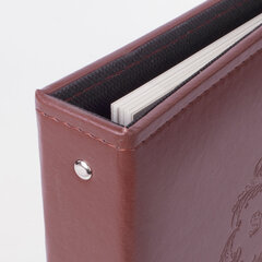 Фотоальбом BRAUBERG на 20 магнитных листов, 23&times;28 см, под гладкую кожу, на кольцах, коричневый, 390492