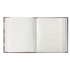 Фотоальбом BRAUBERG на 200 фотографий 10&times;15 см, твердая обложка, &laquo;Часы&raquo;, коричневый, 390667