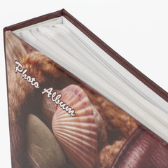 Фотоальбом BRAUBERG на 200 фотографий 10&times;15 см, твердая обложка, &laquo;Часы&raquo;, коричневый, 390667