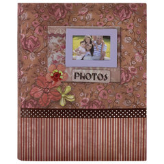 Фотоальбом BRAUBERG на 200 фотографий 10&times;15 см, твердая обложка, &laquo;Семья&raquo;, бокс, красно-коричневый, 390673