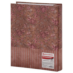 Фотоальбом BRAUBERG на 200 фотографий 10&times;15 см, твердая обложка, &laquo;Семья&raquo;, бокс, красно-коричневый, 390673