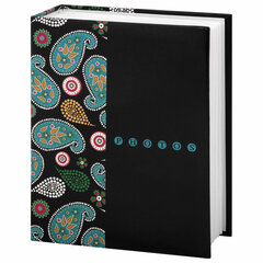 Изображение товара Фотоальбом BRAUBERG на 304 фотографии 10×15 см, твердая обложка, «Пейсли», черный с бирюзовым, 390674