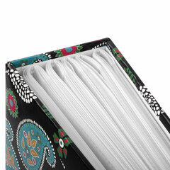 Фотоальбом BRAUBERG на 304 фотографии 10&times;15 см, твердая обложка, &laquo;Пейсли&raquo;, черный с бирюзовым, 390674