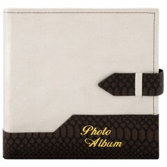 Фотоальбом BRAUBERG на 200 фотографий 10&times;15 см, под замшу, бумажные страницы, бокс, бежевый с коричневым, 390679