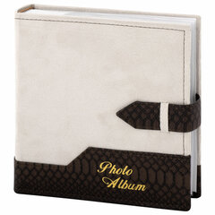 Фотоальбом BRAUBERG на 200 фотографий 10&times;15 см, под замшу, бумажные страницы, бокс, бежевый с коричневым, 390679