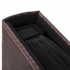 Фотоальбом BRAUBERG на 500 фотографий 10&times;15 см, обложка под кожу рептилии, рамка для фото, бокс, коричневый, 390680