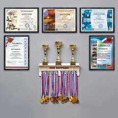 Рамка 21&times;30 см, пластик, багет 15 мм, BRAUBERG &laquo;HIT&raquo;, синий мрамор с позолотой, стекло, 390705