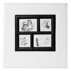 Фотоальбом BRAUBERG на 500 фотографий 10&times;15 см, обложка под кожу рептилии, рамка для фото, белый, 390713