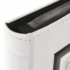 Фотоальбом BRAUBERG на 500 фотографий 10&times;15 см, обложка под кожу рептилии, рамка для фото, белый, 390713