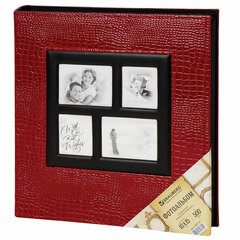 Изображение товара Фотоальбом BRAUBERG на 500 фотографий 10×15 см, обложка под кожу, красный