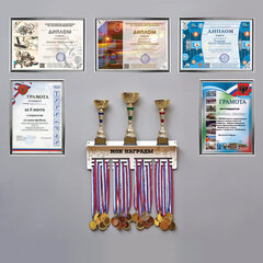 Рамка 21&times;30 см, пластик, багет 12 мм, BRAUBERG &laquo;HIT2&raquo;, серебро, стекло, 390946