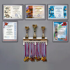 Рамка 21&times;30 см, пластик, багет 20 мм, BRAUBERG &laquo;HIT3&raquo;, серебро, стекло, 390991