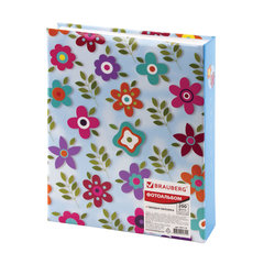 Фотоальбом BRAUBERG на 200 фото 10&times;15 см, твердая обложка, &laquo;Цветочки&raquo;, разноцветный, 391119
