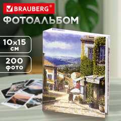 Фотоальбом BRAUBERG на 200 фото 10х15 см, твердая обложка, "Улица Прованса", 391120