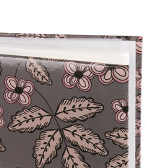 Фотоальбом BRAUBERG на 200 фото 10&times;15 см, твердая обложка, &laquo;Флора&raquo;, серый с красным, 391121