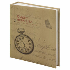 Изображение товара Фотоальбом BRAUBERG «Часы, крафт» на 200 фото 10×15 см, твердая обложка, термосварка, 391165