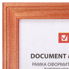 Рамка 15&times;20 см, дерево, багет 18 мм, BRAUBERG &laquo;Pinewood&raquo;, красное дерево, стекло, подставка, 391217