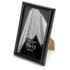Рамка 10&times;15 см небьющаяся, багет 14 мм, пластик, BRAUBERG &laquo;Original&raquo;, черная, 391227