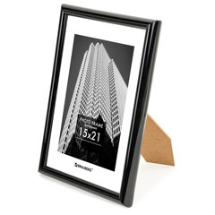 Рамка 15&times;21 см небьющаяся, багет 14 мм, пластик, BRAUBERG &laquo;Original&raquo;, черная, 391228