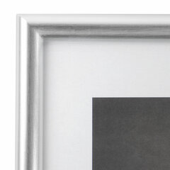Рамка 30&times;40 см небьющаяся, багет 12 мм, пластик, BRAUBERG &laquo;Original&raquo;, серебристая, 391232