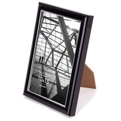 Рамка 10&times;15 см небьющаяся, багет 14,6 мм, пластик, BRAUBERG &laquo;Original Line&raquo;, черная/<wbr/>серебро, 391233