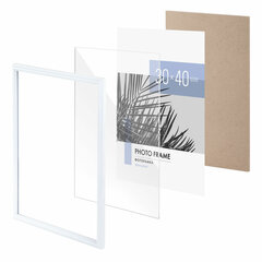 Рамка 30&times;40 см небьющаяся, багет 17,5 мм, пластик, BRAUBERG &laquo;Colorful&raquo;, белая, 391242
