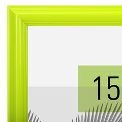 Рамка 15&times;21 см небьющаяся, багет 17,5 мм, пластик, BRAUBERG &laquo;Colorful&raquo;, салатовая, 391243