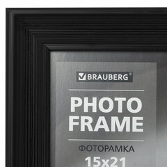 Рамка 15&times;21 см небьющаяся, багет 27 мм, пластик, BRAUBERG &laquo;Viscount&raquo;, черная, 391256